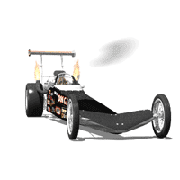 Dragster speeding up